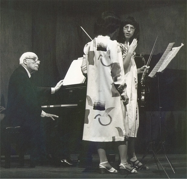 Alan Bush with Hazel and Maureen Smith